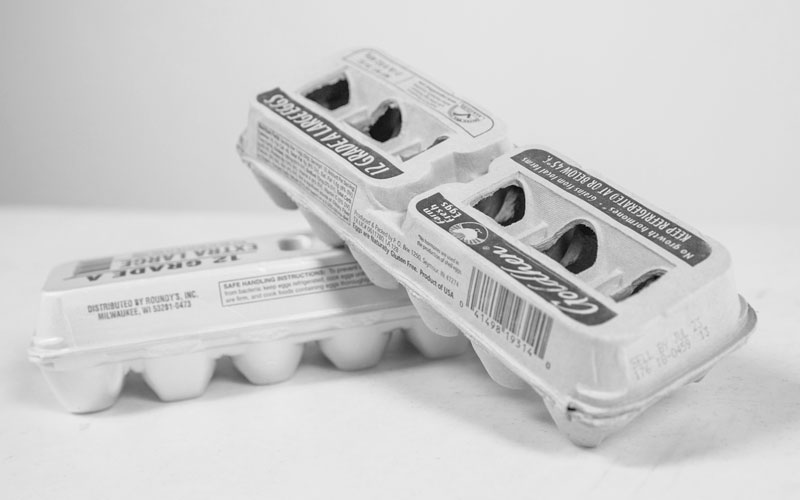 Fiber Egg cartons are recyclable, foam are not