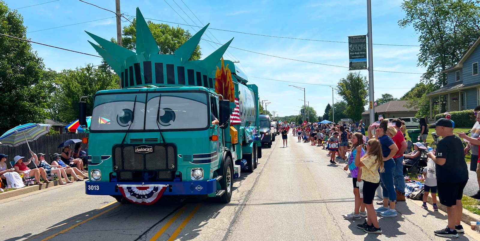 wensy the waste truck in a parade