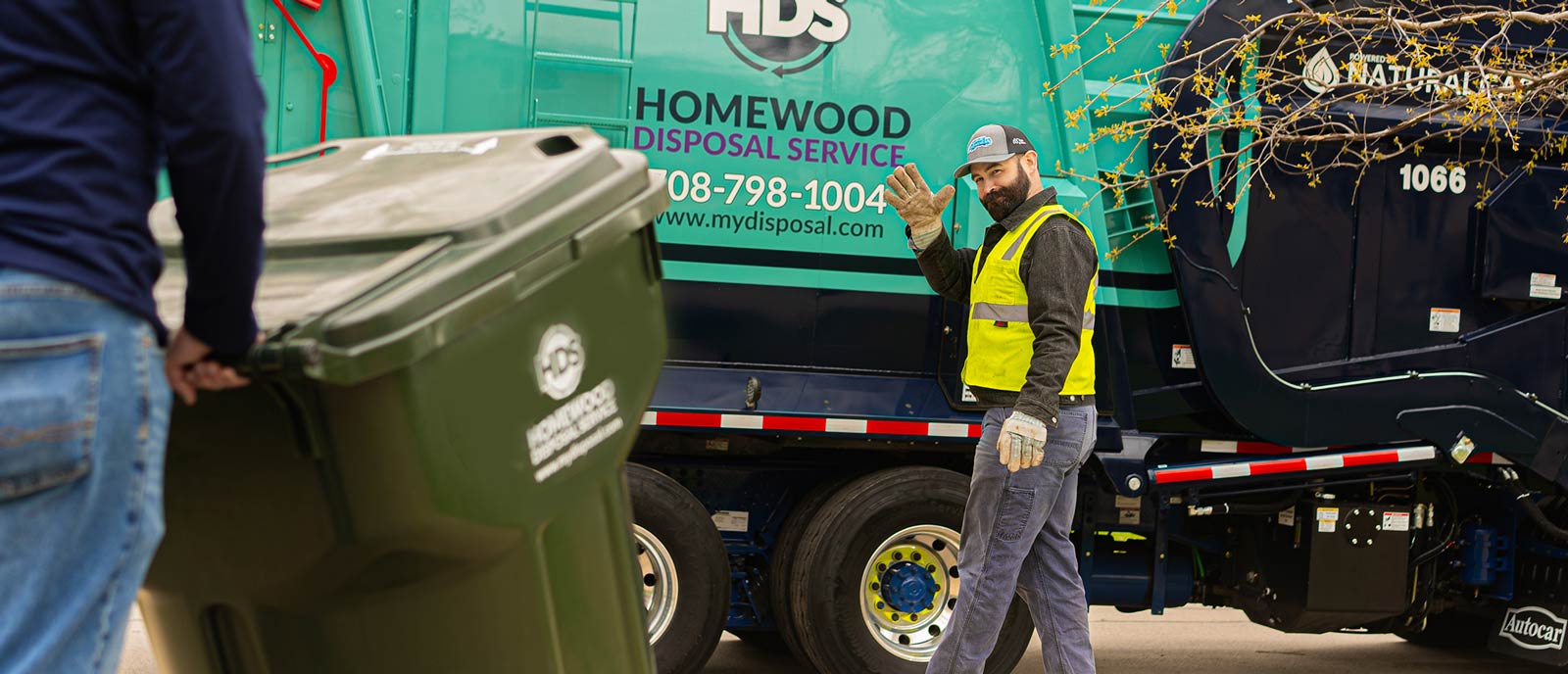 residential garbage service for a home