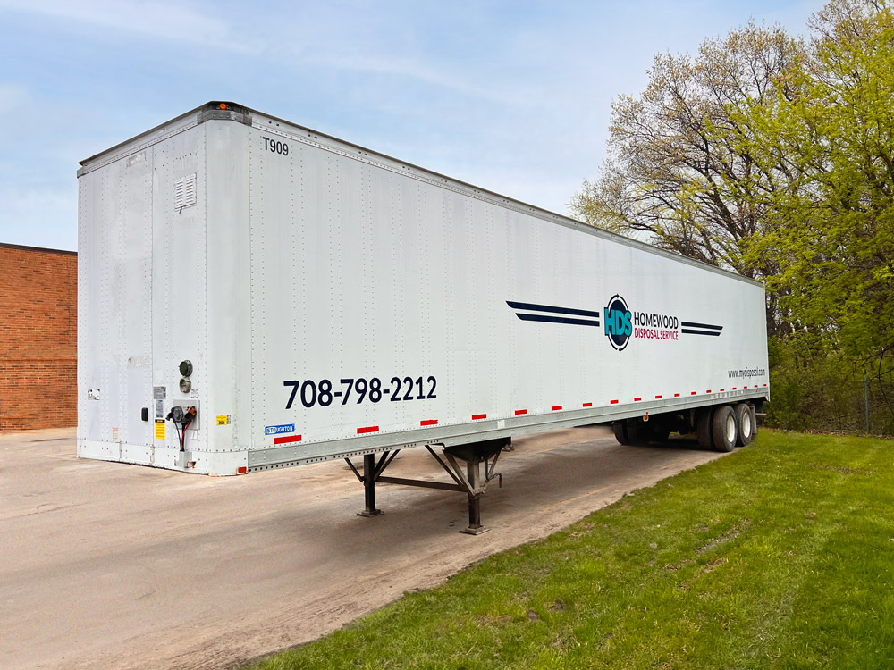 recycling trailer ready for delivery