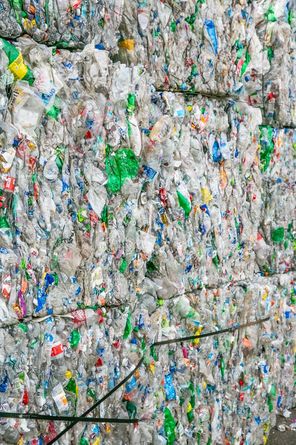 bales of recycling plastic