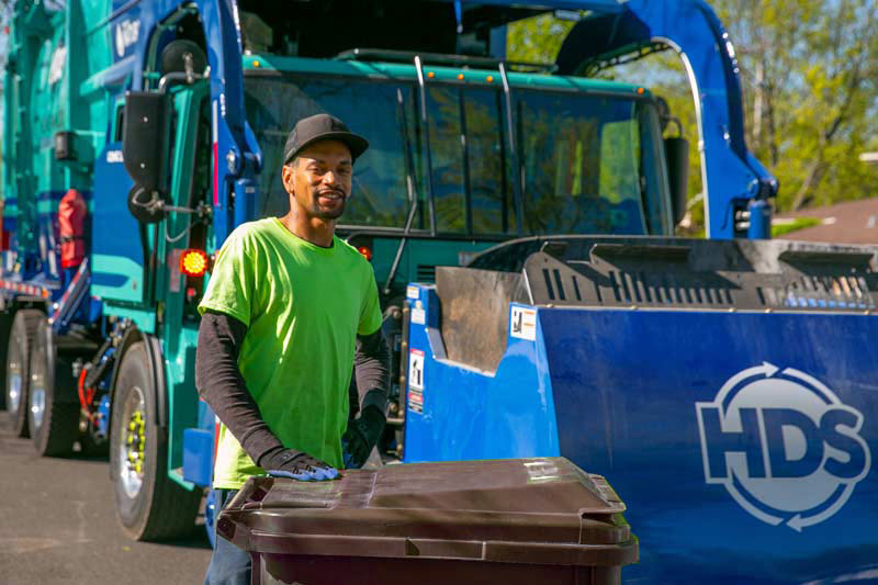 garbage service at the curb