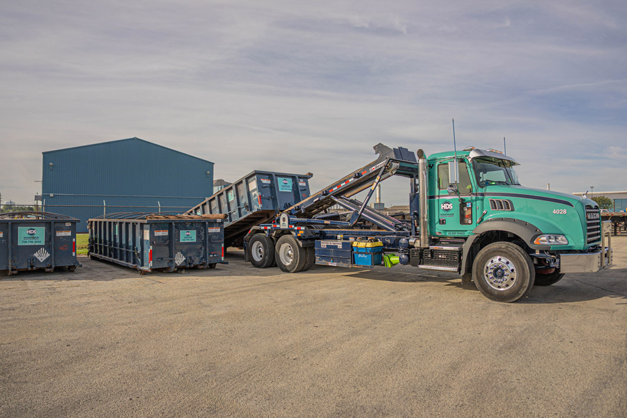 pick up covered dumpster