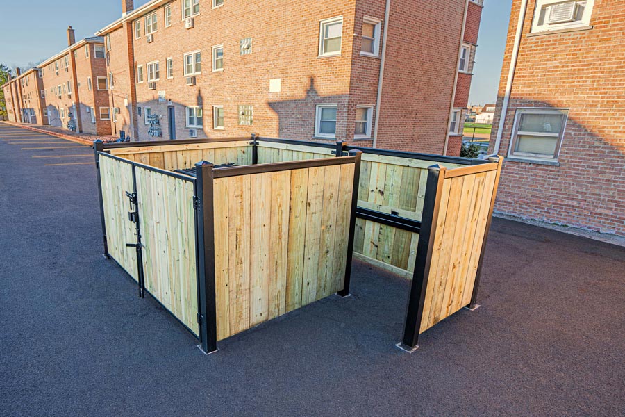 Garbage corral fence access